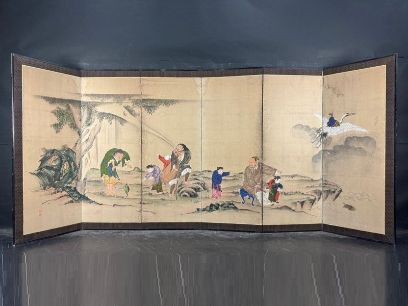 Immortals & Sages — Single 6-panel screen