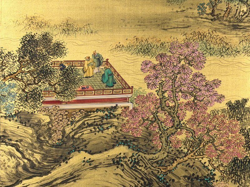 Landscape & Pavilions on Gold · photograph 6