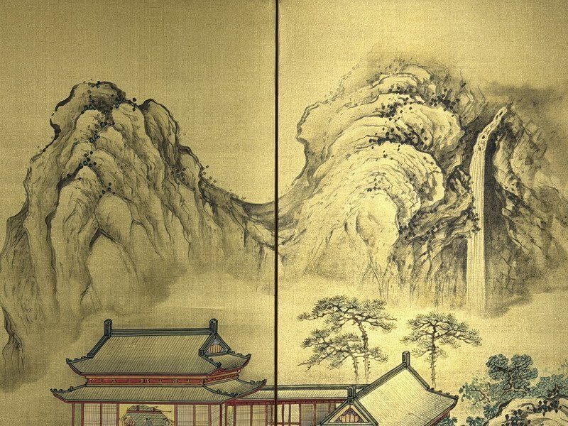 Landscape & Pavilions on Gold · photograph 8