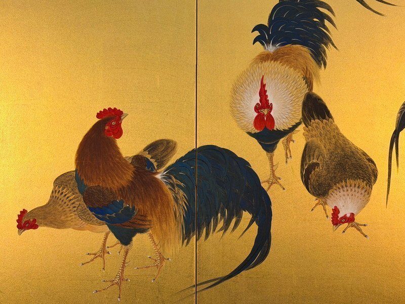 金地鶏図・写真 4
