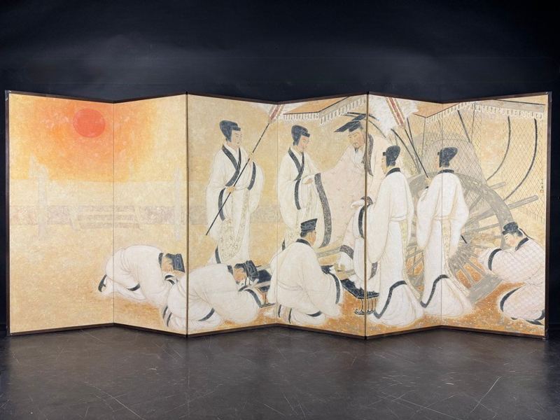 Figures in Six Panels — Single 6-panel screen