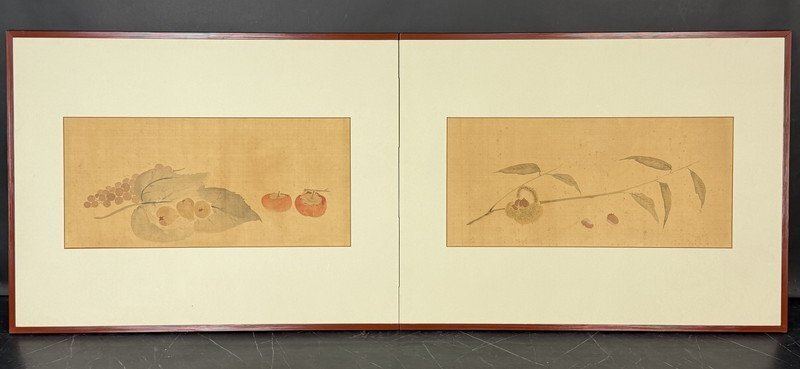 Autumn Fruits & Vegetables — Single 2-panel screen