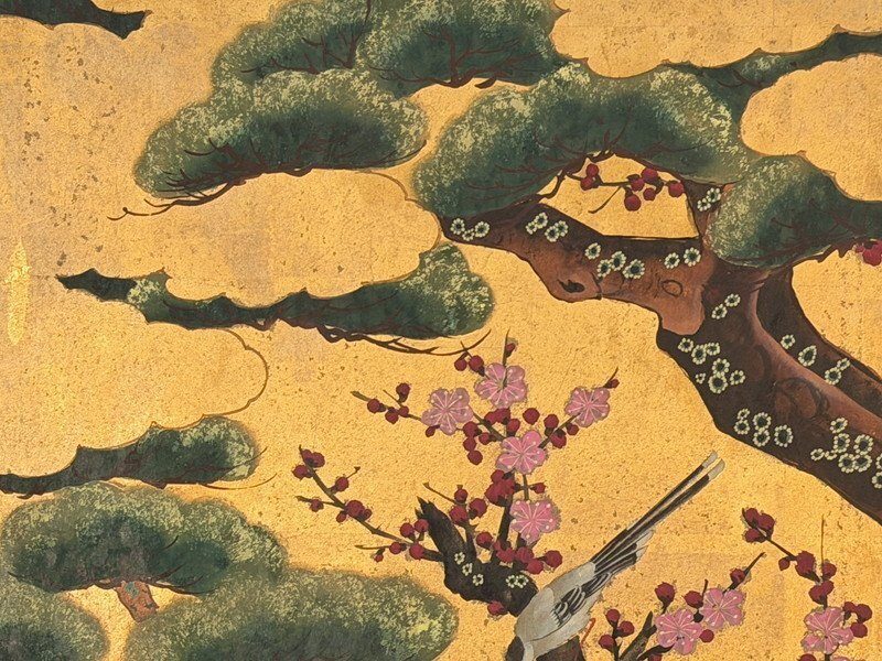 松梅鶏図・写真 5