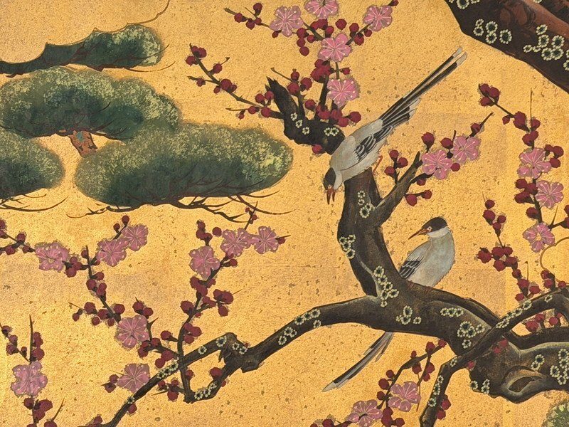松梅鶏図・写真 6
