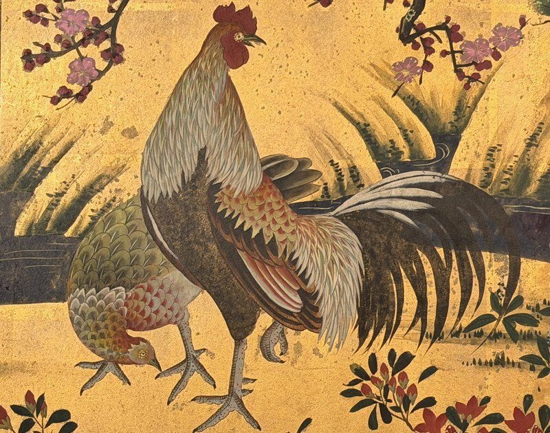 松梅鶏図・写真 7