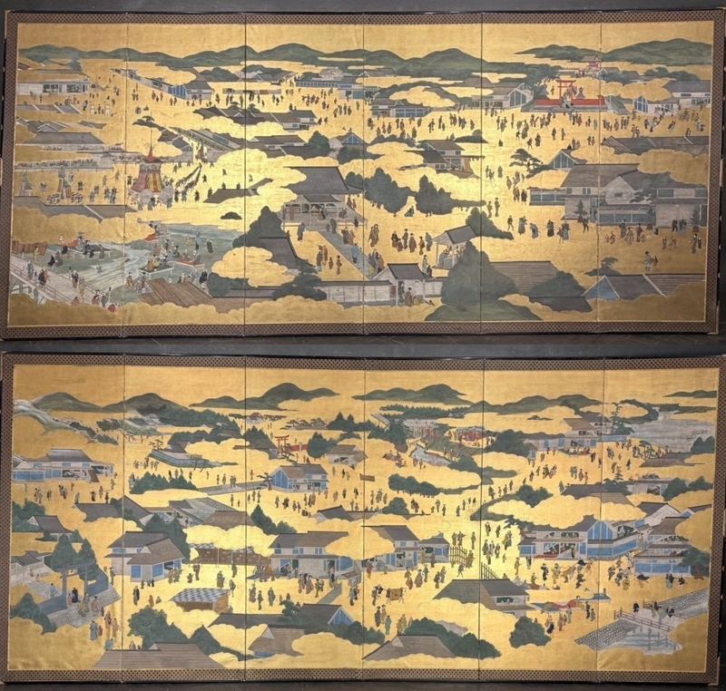 Kyoto Within & Beyond · II — Pair of 6-panel screens