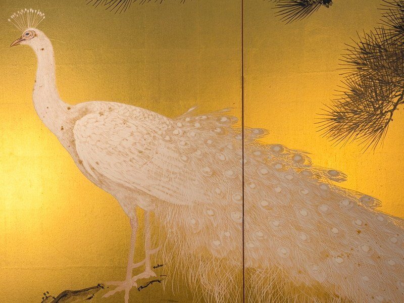 White Peacocks on Gold · photograph 7