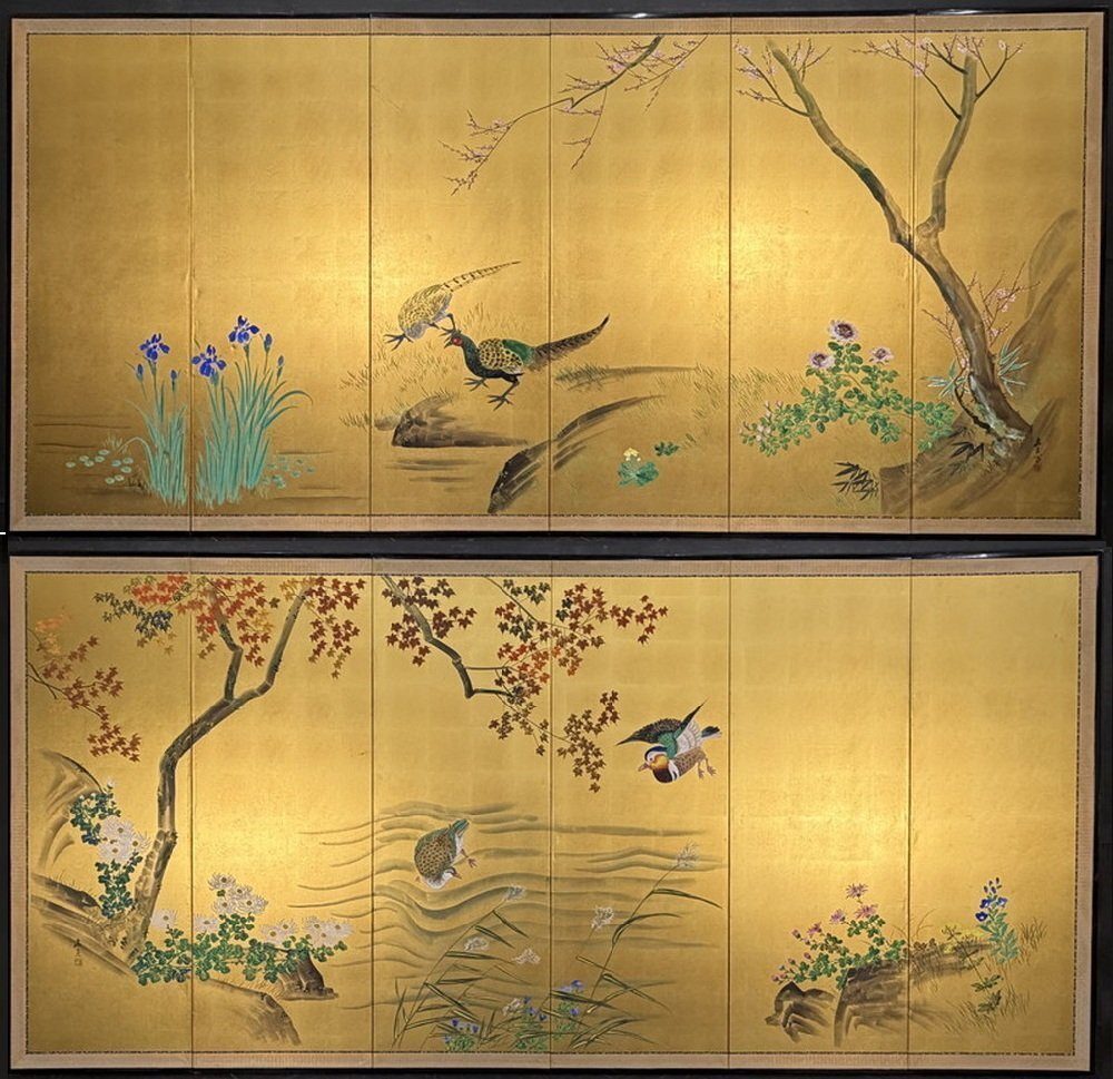 四季花鸟图·全貌